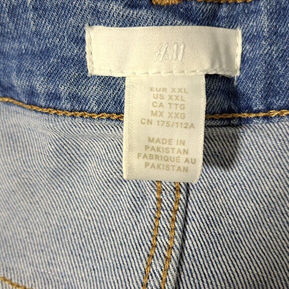 H&M Women's Light Blue Denim High Waist Skinny Jeans Plus Size XXL - Picture 6 of 8